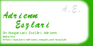 adrienn eszlari business card